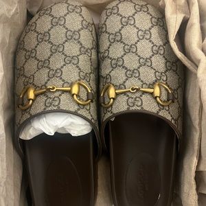 Gucci GG supreme Horsebit slipper clogs size 38.5